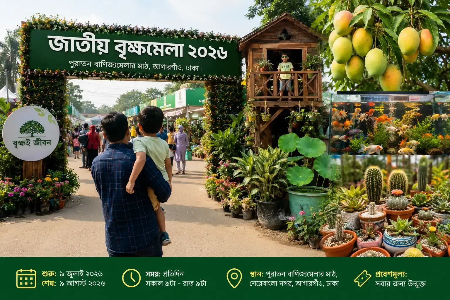 জাতীয় বৃক্ষমেলা ২০২৬: সবুজের ছোঁয়ায় এক দারুণ পারিবারিক ভ্রমণের অভিজ্ঞতা